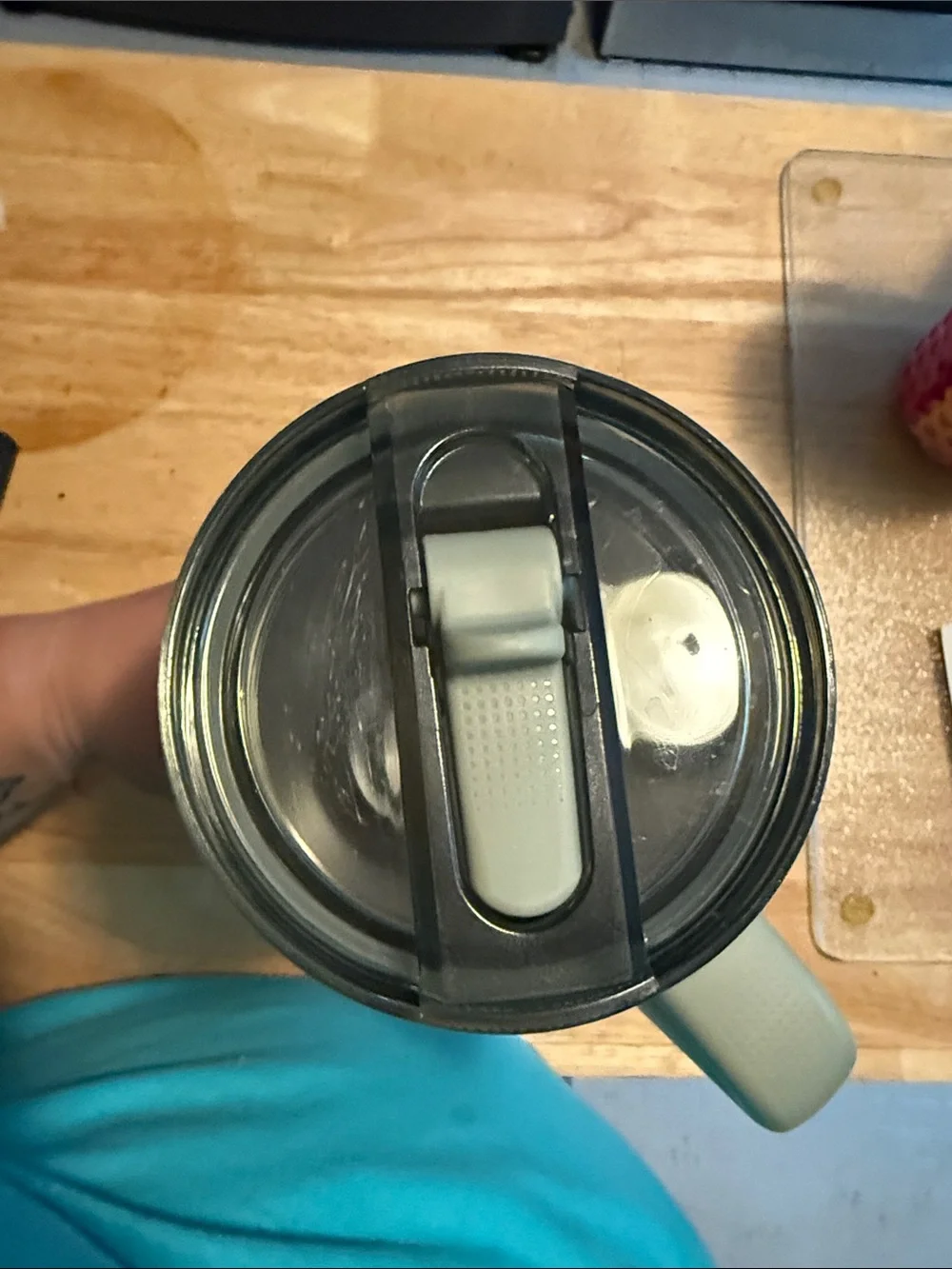 Stanley Matte Sage Green Travel Tumbler with Handle